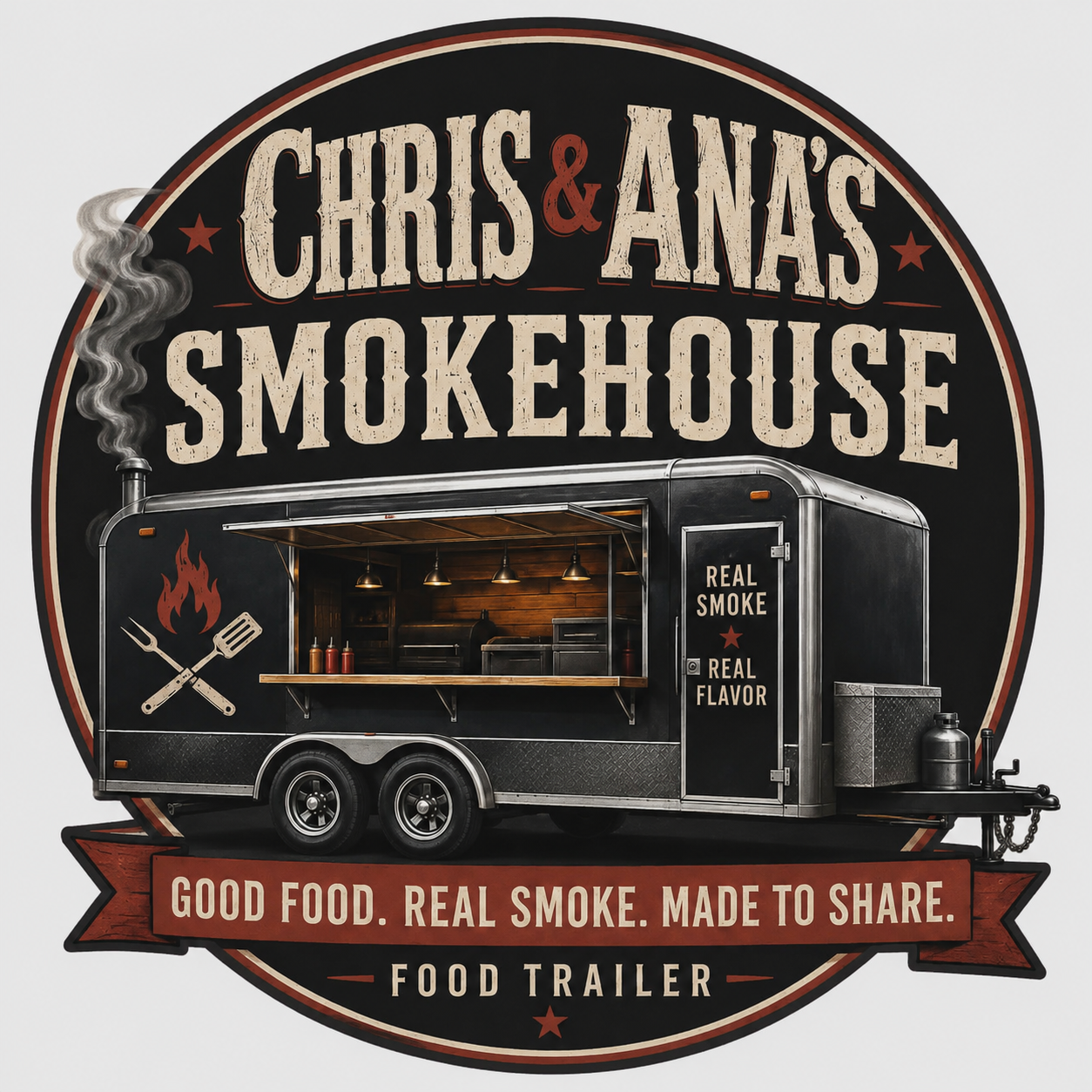 Chris & Ana's Smokehouse logo